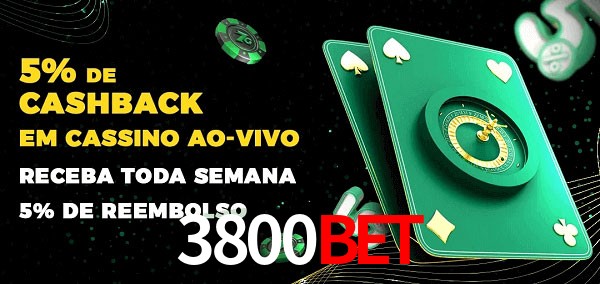 Promoções do cassino ao Vivo 3800Bet